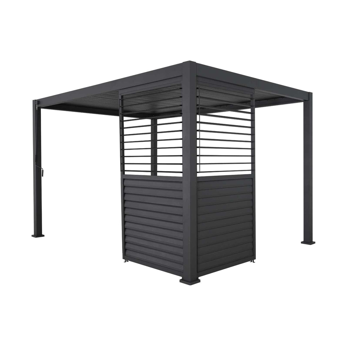 1.33M NOVA TITAN Aluminium Pergola ADJUSTABLE LOUVERED WALL - GREY