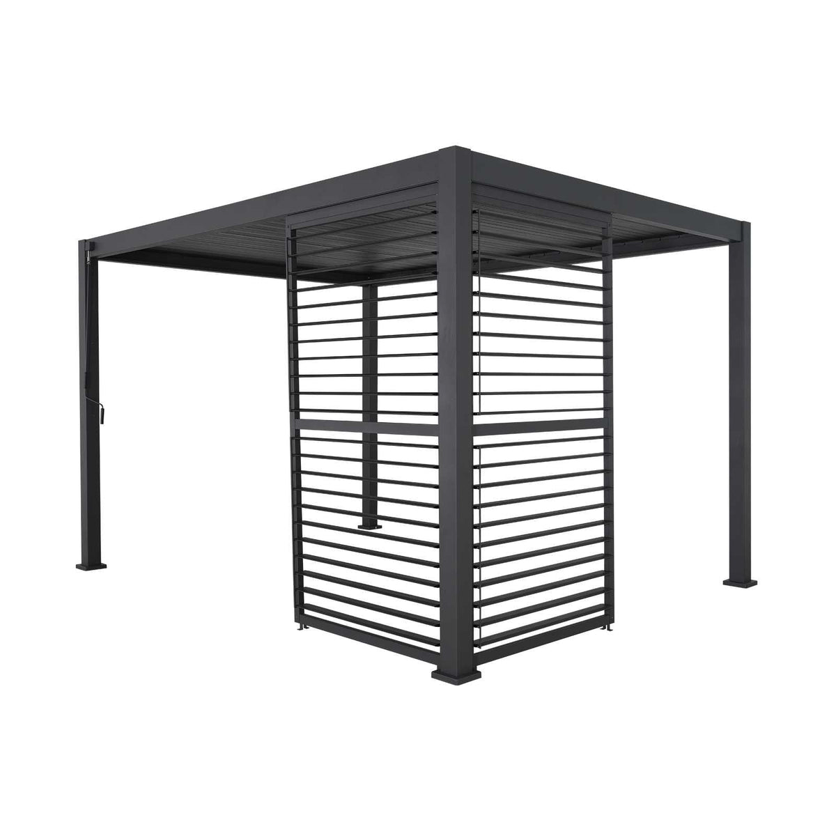 1.2M NOVA TITAN Aluminium Pergola ADJUSTABLE LOUVERED WALL - GREY
