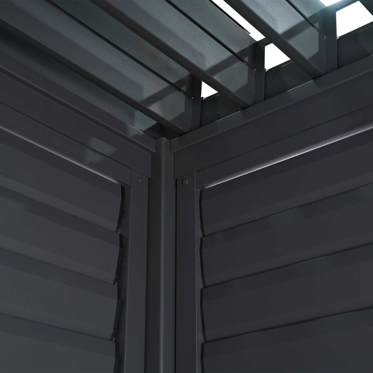 1.33M NOVA TITAN Aluminium Pergola ADJUSTABLE LOUVERED WALL - GREY
