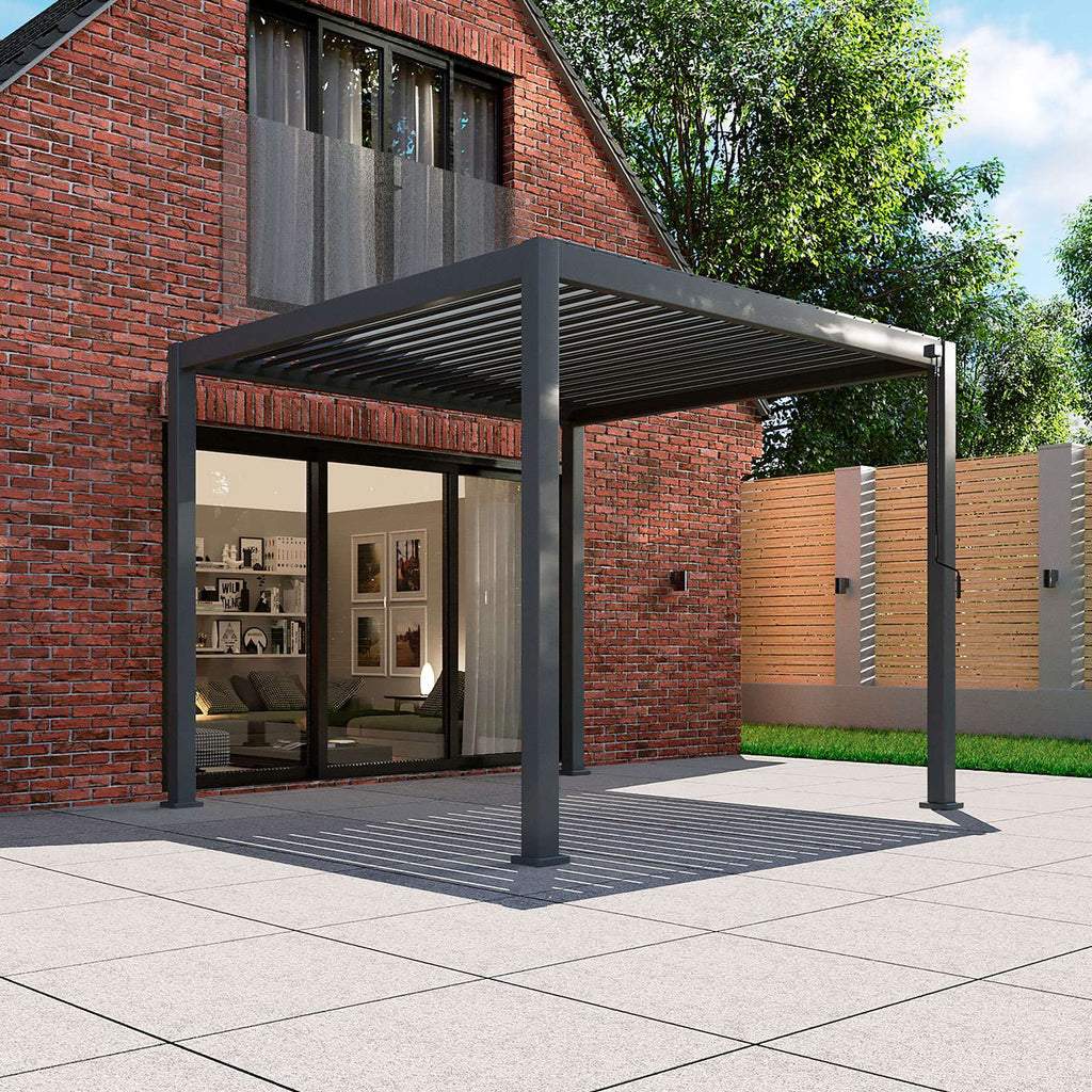 NOVA TITAN 3.6m x 3.6m Square Pergola – Grey (2026 Model)