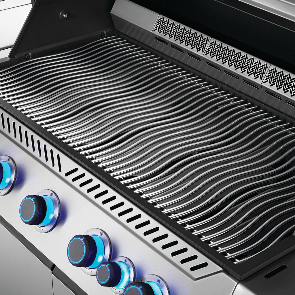 Napoleon Prestige 665 RSIB – Barbecue 7 brûleurs avec brûleurs infrarouges latéral et arrière, acier inoxydable