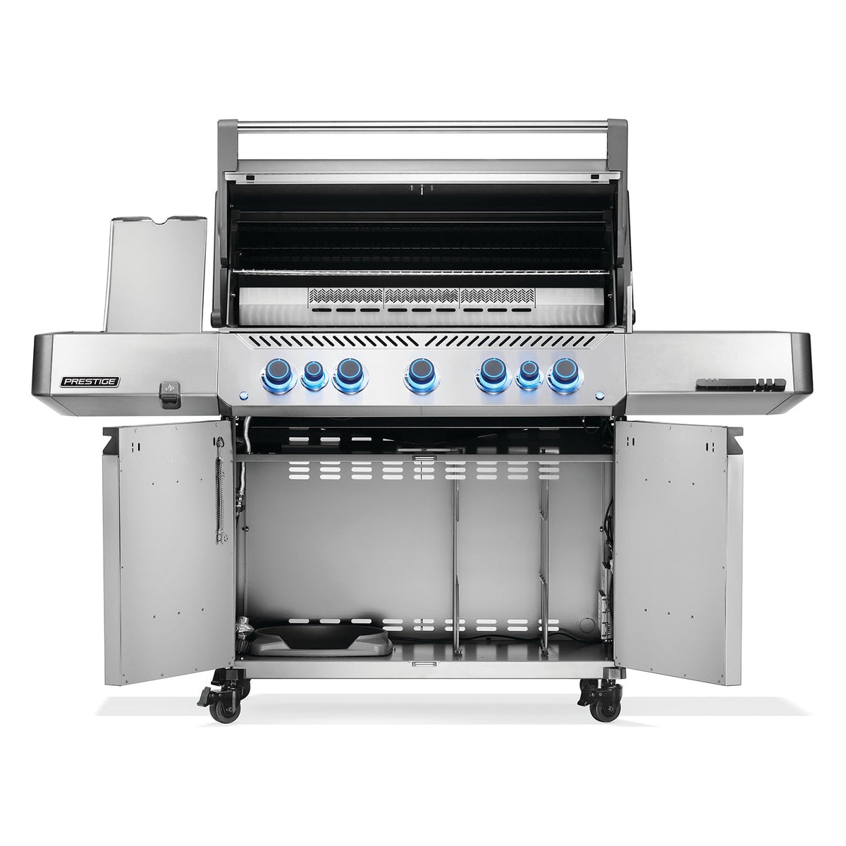 Napoleon Prestige 665 RSIB – Barbecue 7 brûleurs avec brûleurs infrarouges latéral et arrière, acier inoxydable