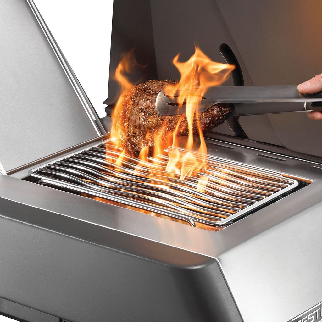 Napoleon Prestige 665 RSIB – Barbecue 7 brûleurs avec brûleurs infrarouges latéral et arrière, acier inoxydable
