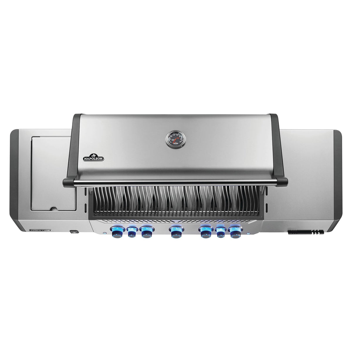 Napoleon Prestige 665 RSIB – Barbecue 7 brûleurs avec brûleurs infrarouges latéral et arrière, acier inoxydable