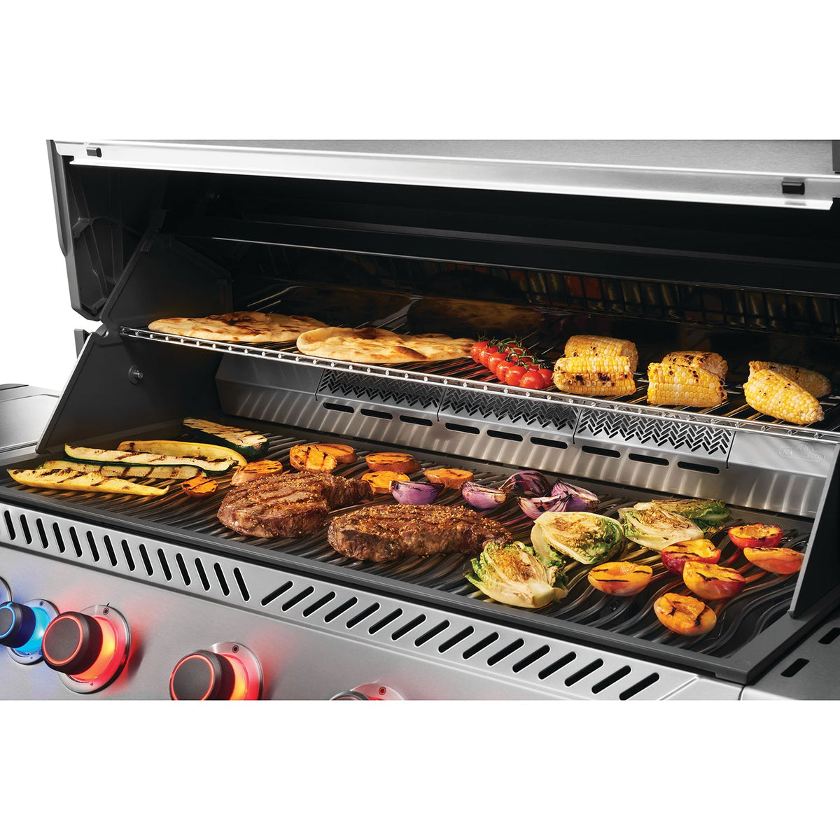 Napoleon Prestige 665 Connected RSIB – Barbecue 7 brûleurs avec brûleurs infrarouges latéral et arrière, acier inoxydable, WiFi & Bluetooth