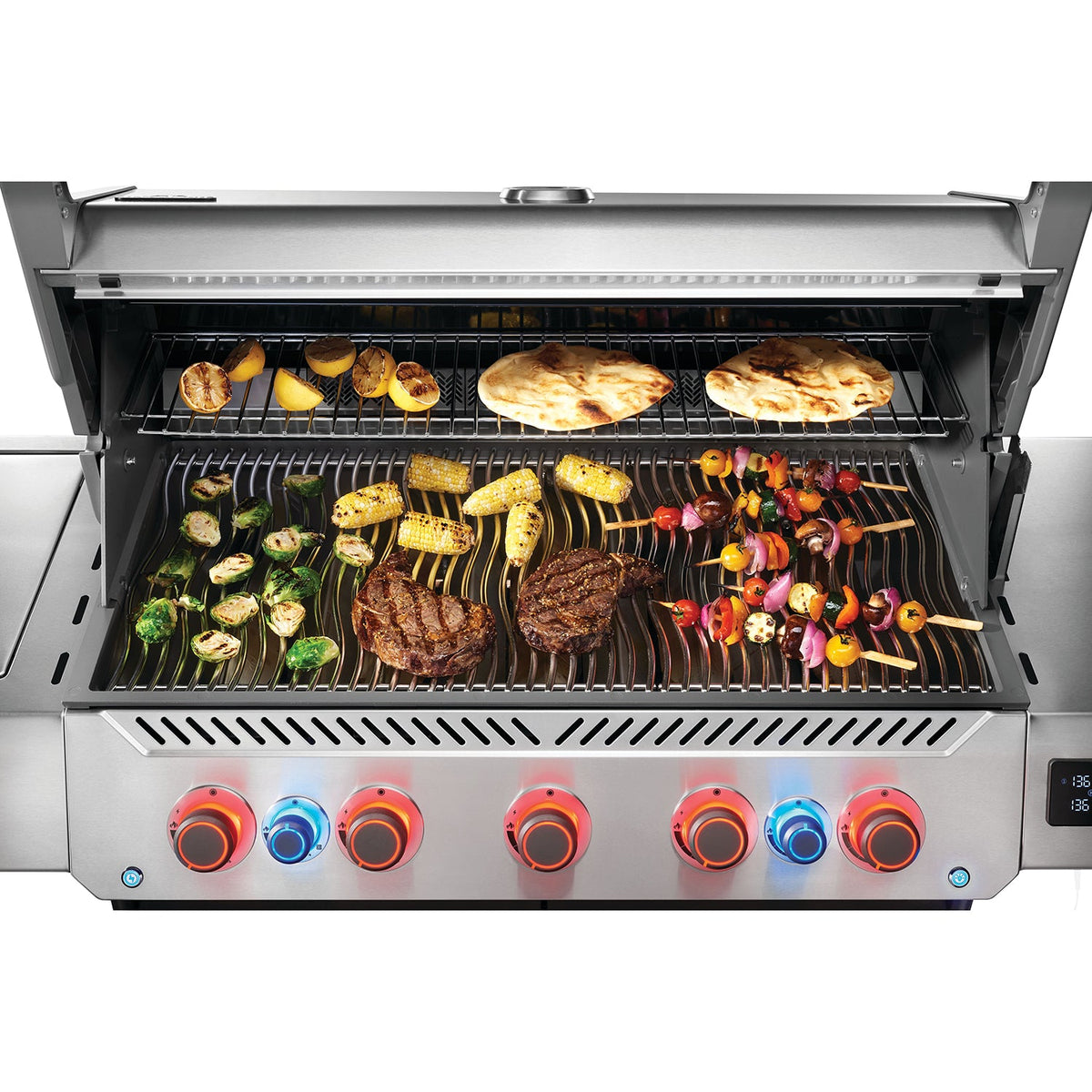 Napoleon Prestige 665 Connected RSIB – Barbecue 7 brûleurs avec brûleurs infrarouges latéral et arrière, acier inoxydable, WiFi & Bluetooth