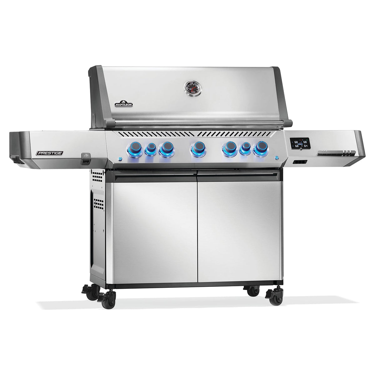 Napoleon Prestige 665 Connected RSIB – Barbecue 7 brûleurs avec brûleurs infrarouges latéral et arrière, acier inoxydable, WiFi & Bluetooth