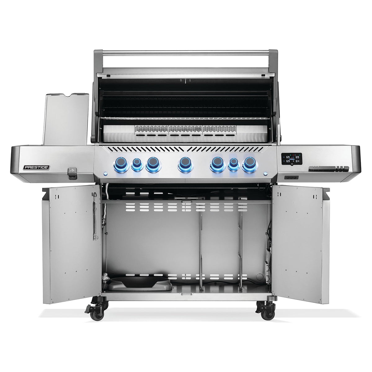 Napoleon Prestige 665 Connected RSIB – Barbecue 7 brûleurs avec brûleurs infrarouges latéral et arrière, acier inoxydable, WiFi & Bluetooth