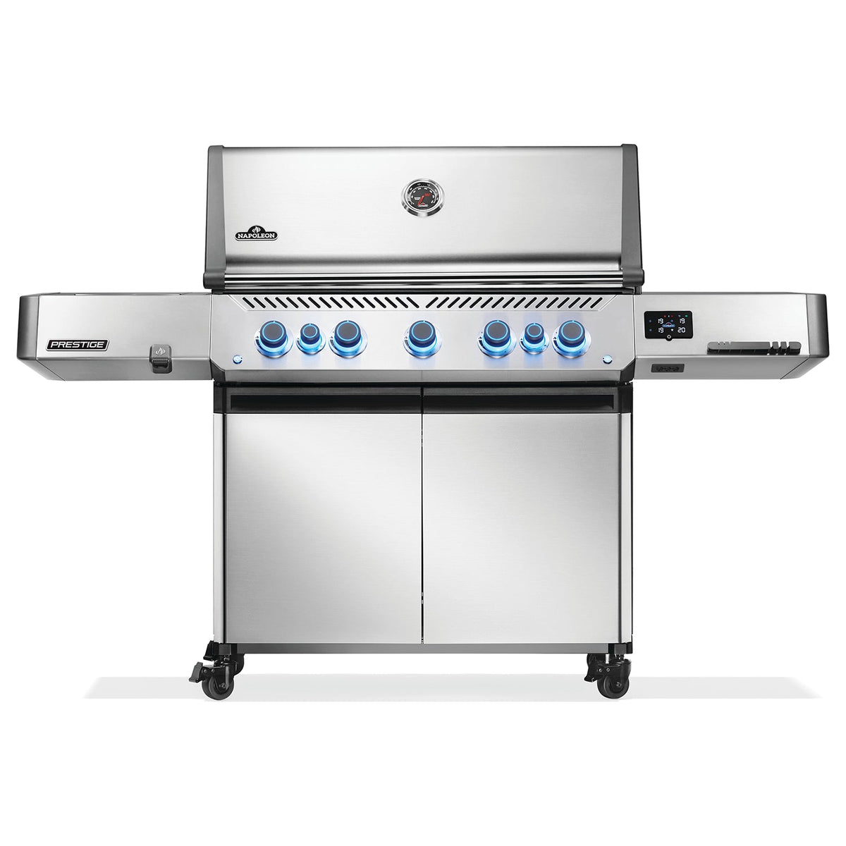 Napoleon Prestige 665 Connected RSIB – Barbecue 7 brûleurs avec brûleurs infrarouges latéral et arrière, acier inoxydable, WiFi & Bluetooth