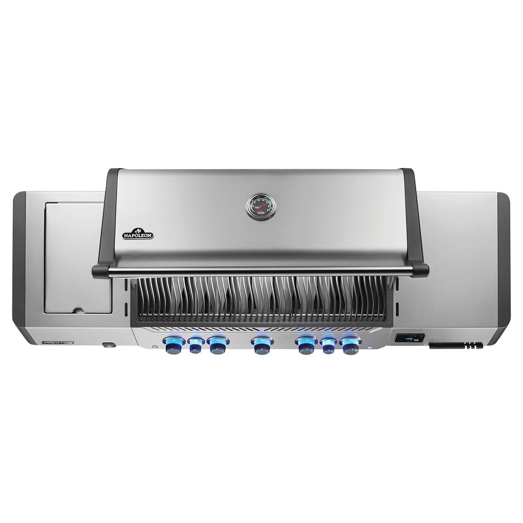 Napoleon Prestige 665 Connected RSIB – Barbecue 7 brûleurs avec brûleurs infrarouges latéral et arrière, acier inoxydable, WiFi & Bluetooth