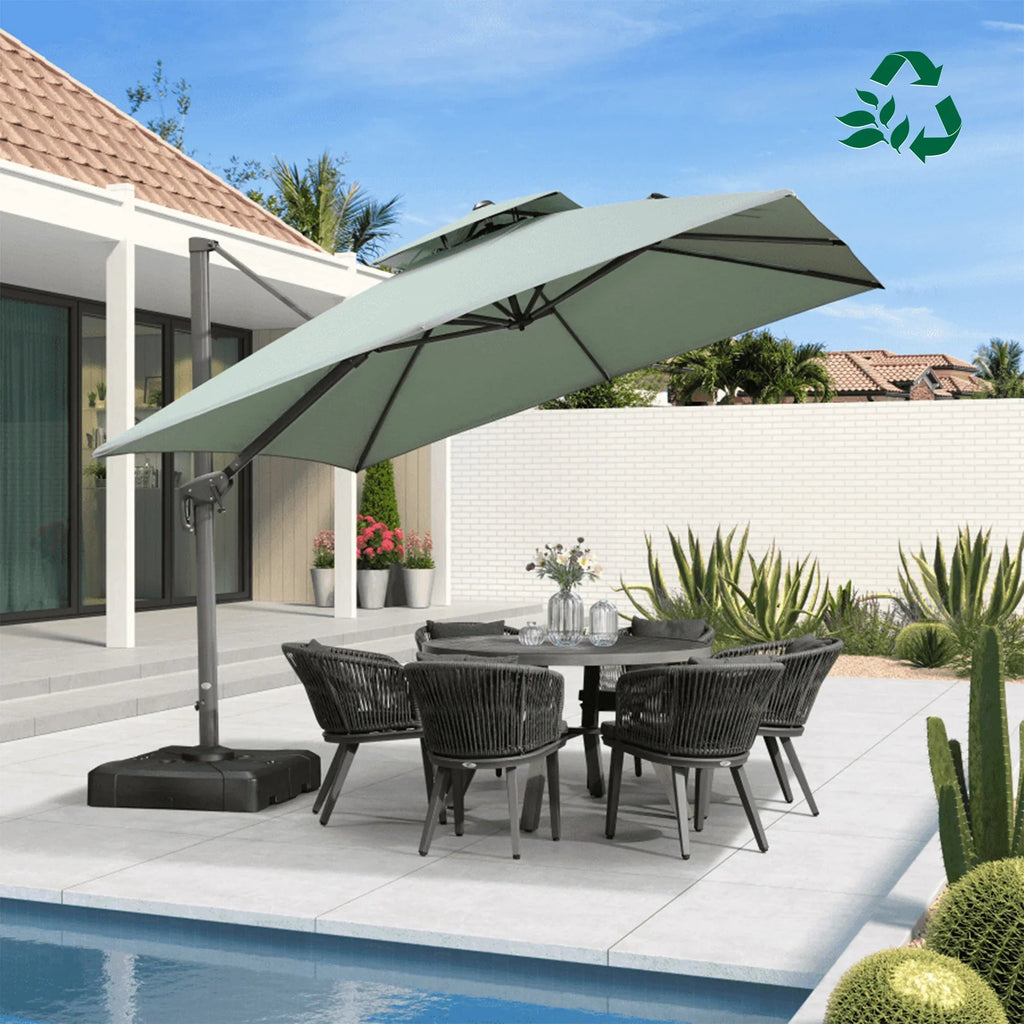 PURPLE LEAF Eco-friendly Fade Resistant Patio Umbrella High Quality Cantilever Umbrella