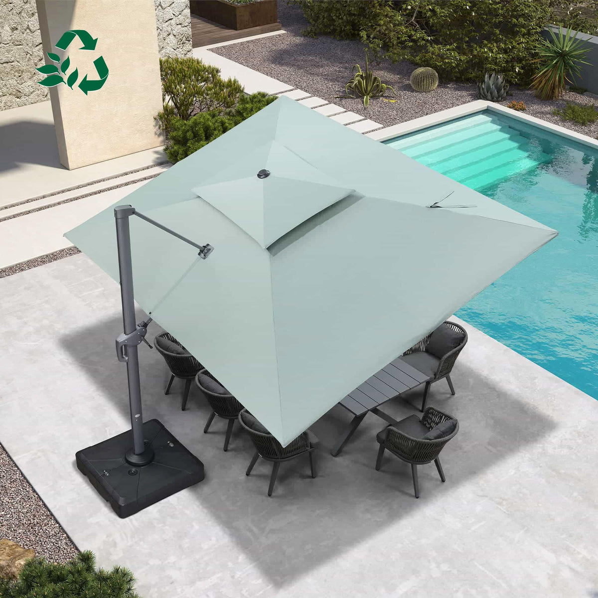 PURPLE LEAF Eco-friendly Fade Resistant Patio Umbrella High Quality Cantilever Umbrella
