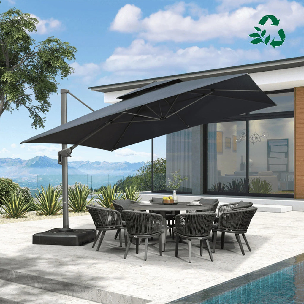 PURPLE LEAF Eco-friendly Fade Resistant Patio Umbrella High Quality Cantilever Umbrella