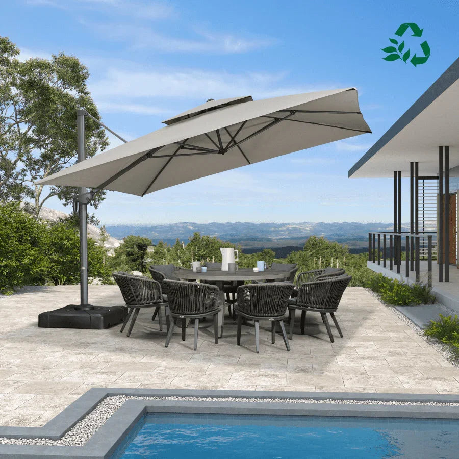 PURPLE LEAF Eco-friendly Fade Resistant Patio Umbrella High Quality Cantilever Umbrella