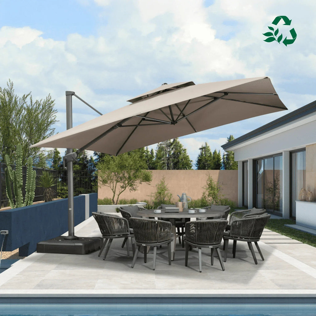 PURPLE LEAF Eco-friendly Fade Resistant Patio Umbrella High Quality Cantilever Umbrella