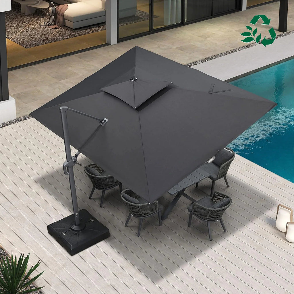 PURPLE LEAF Eco-friendly Fade Resistant Patio Umbrella High Quality Cantilever Umbrella