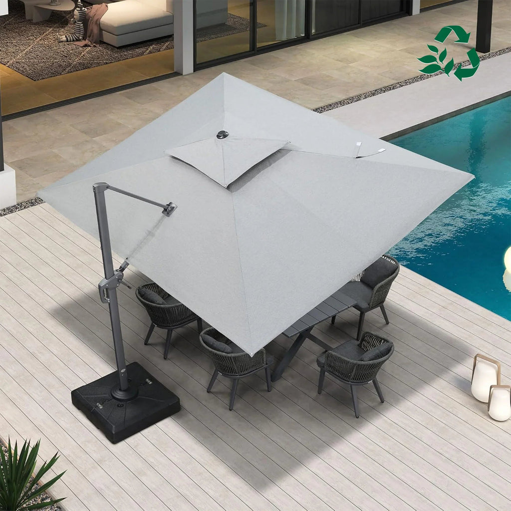 PURPLE LEAF Eco-friendly Fade Resistant Patio Umbrella High Quality Cantilever Umbrella