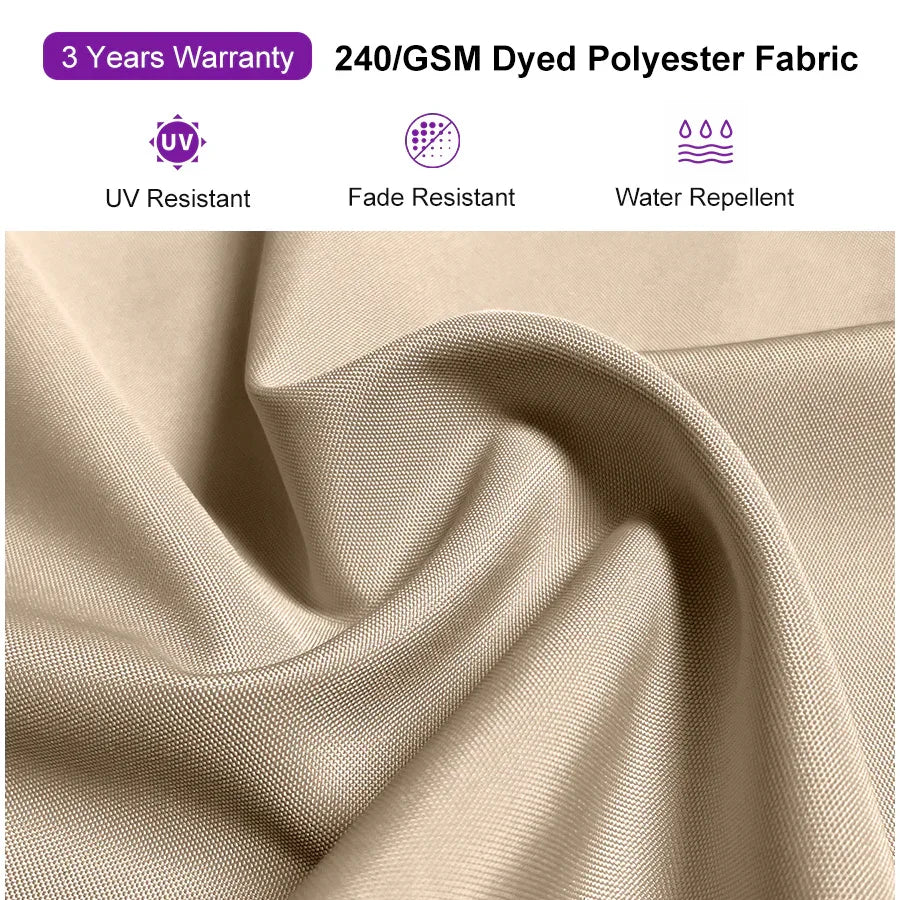 PURPLE LEAF Cantilever Patio Umbrella Gray Pole Outdoor Umbrella with UV Protection