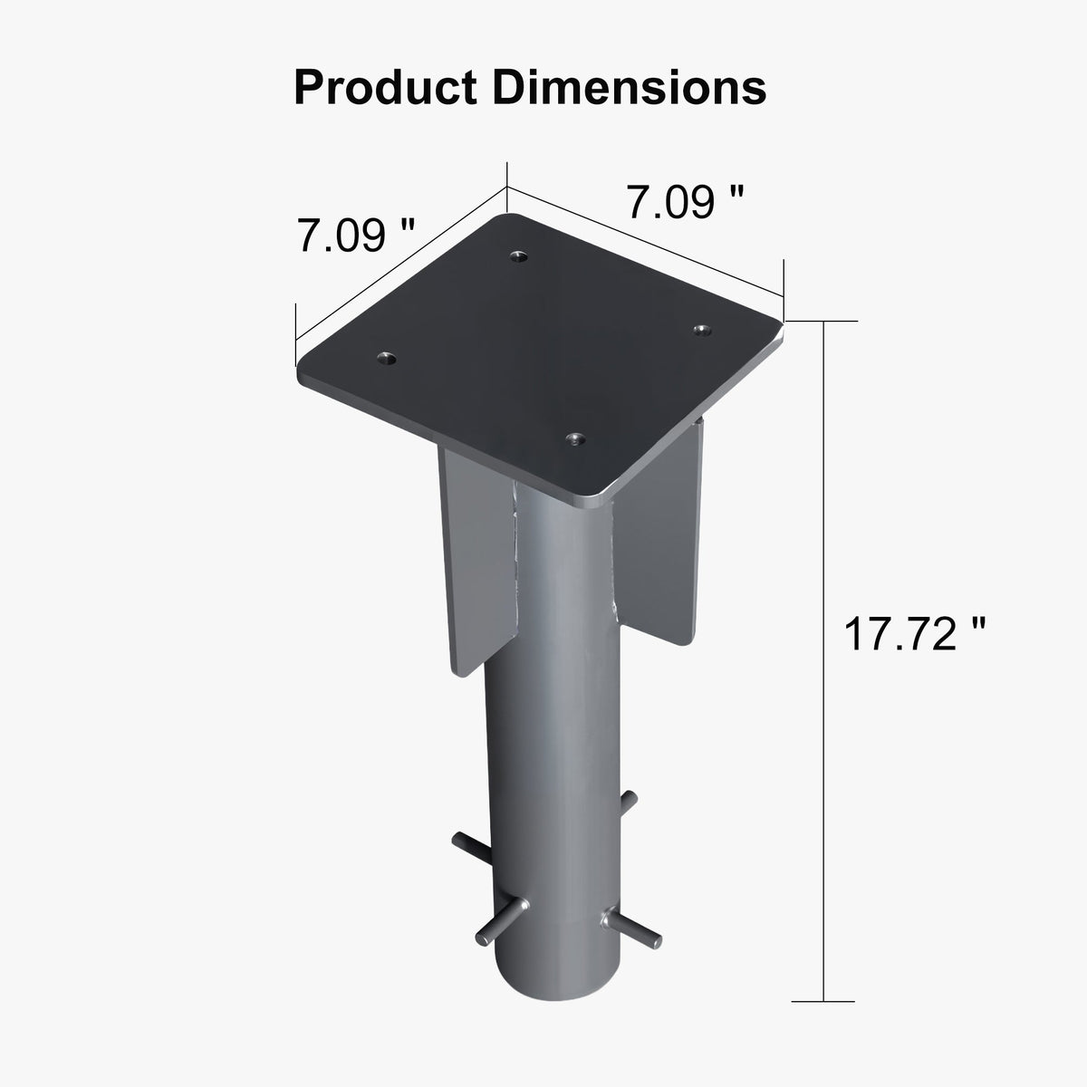 PURPLE LEAF Luxury Market Patio Umbrella In-Ground Base AT-YM