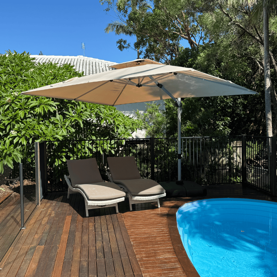 PURPLE LEAF Large Rectangular Porch Umbrella Outside Cantilever Patio Yard Umbrella