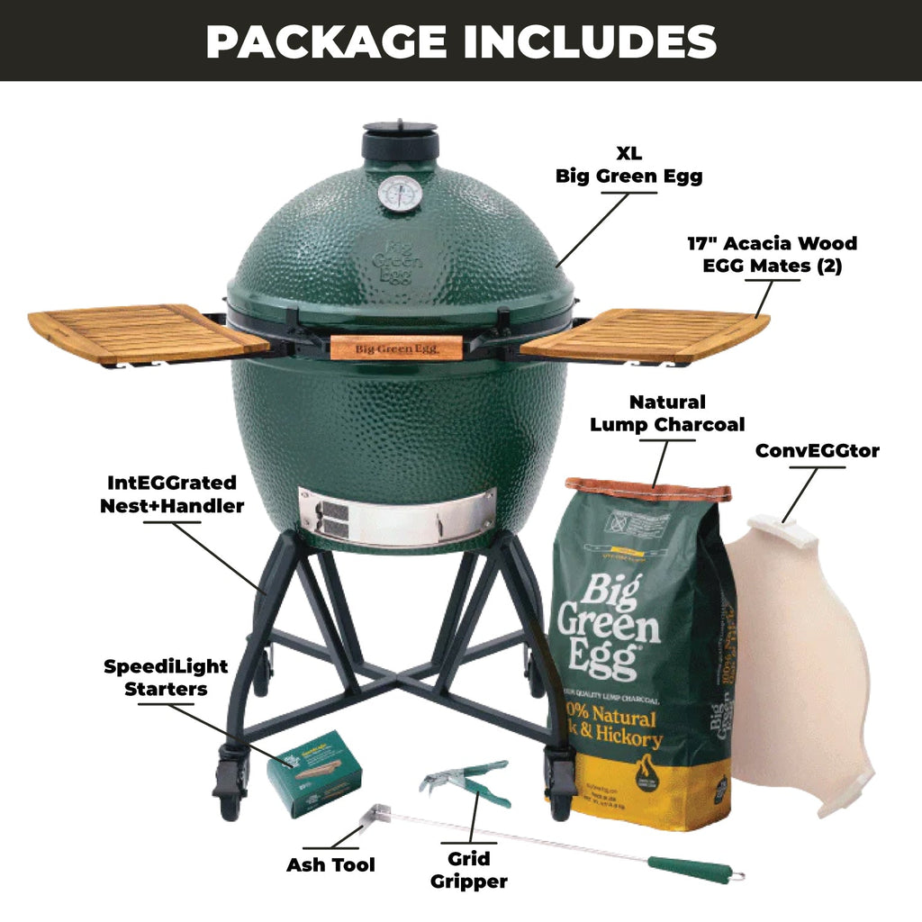 XL Big Green Egg + intEGGrated Nest + EGG Mates Package