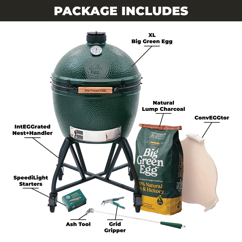 XL Big Green Egg + intEGGrated Nest Package