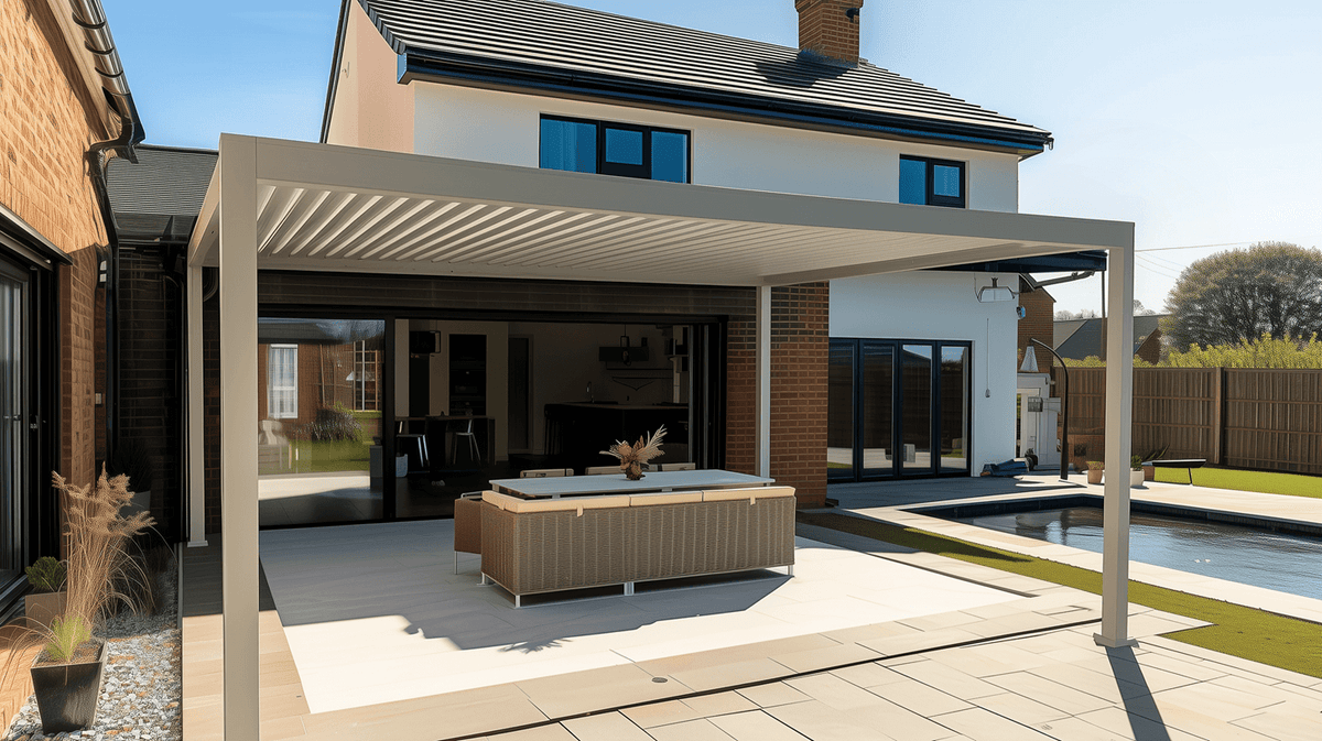 NOVA TITAN 4m x 3.6m Rectangular Pergola – Pebble (2026 Model)