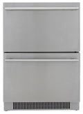 Blaze 24" 5.1 Cu Ft. Double Drawer OUTDOOR RATED Refrigerator, Stainless Steel - BLZ-SSRF-DBDR5.1