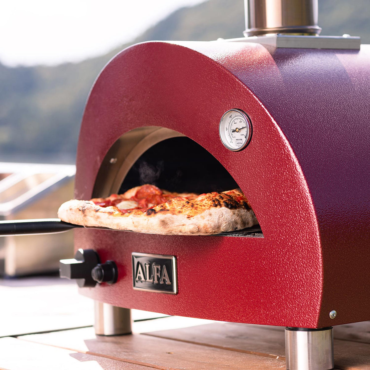Alfa Moderno Portable Pizza Oven in Antique Red (LP)