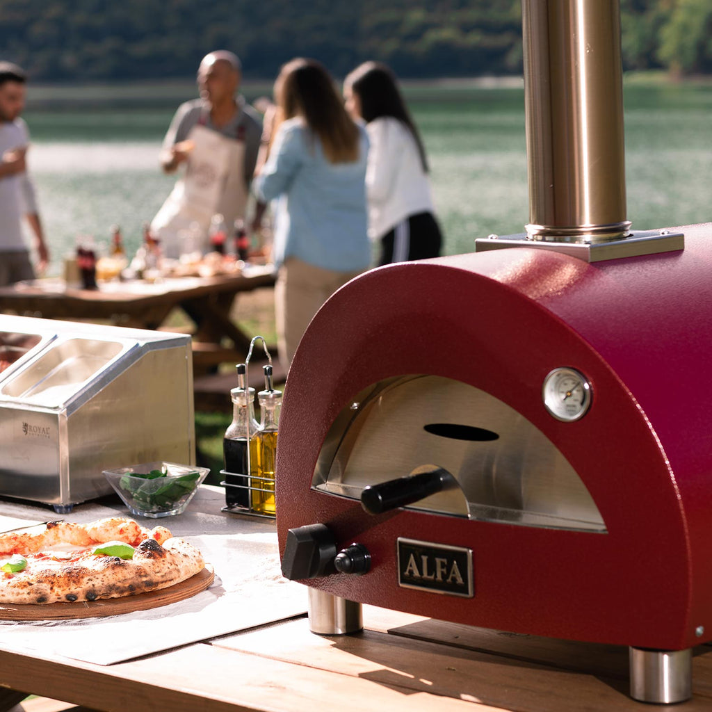 Alfa Moderno Portable Pizza Oven in Antique Red (LP)