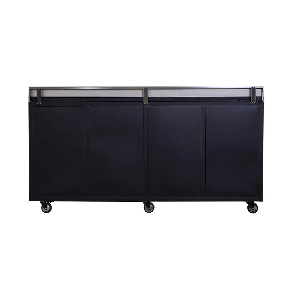 TMG Heavy Series™ 7-Ft 12-Drawer Workbench with Stainless Steel Top, Ball Bearing Double Slides & Casters TMG-WB712