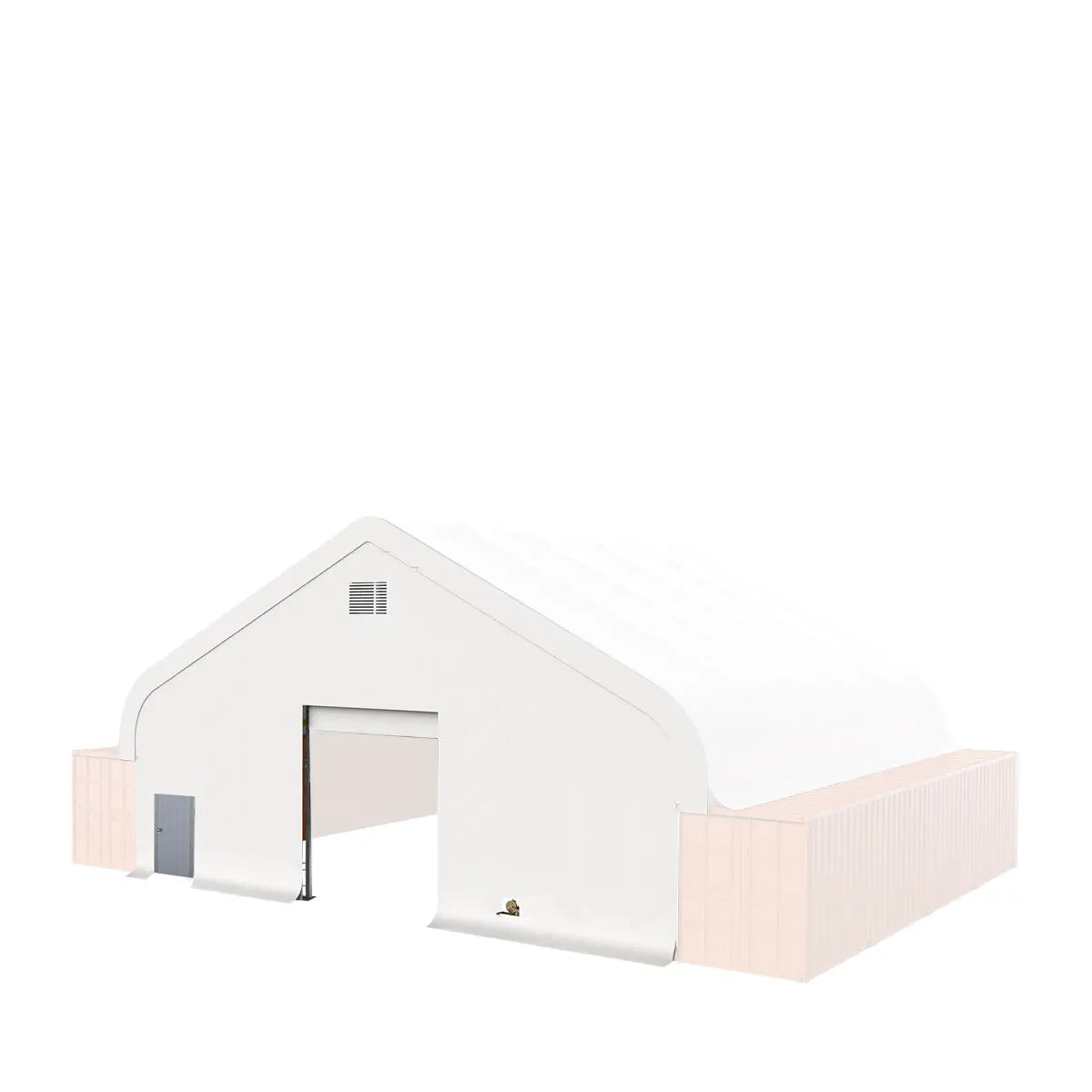TMG Heavy Series™ Front Wall Kit for Dual Truss Container Shelter TMG-DT5040CF, Steel Man Door and Roll-up Door, TMG-DT50CD (Discontinued – No Longer Available)