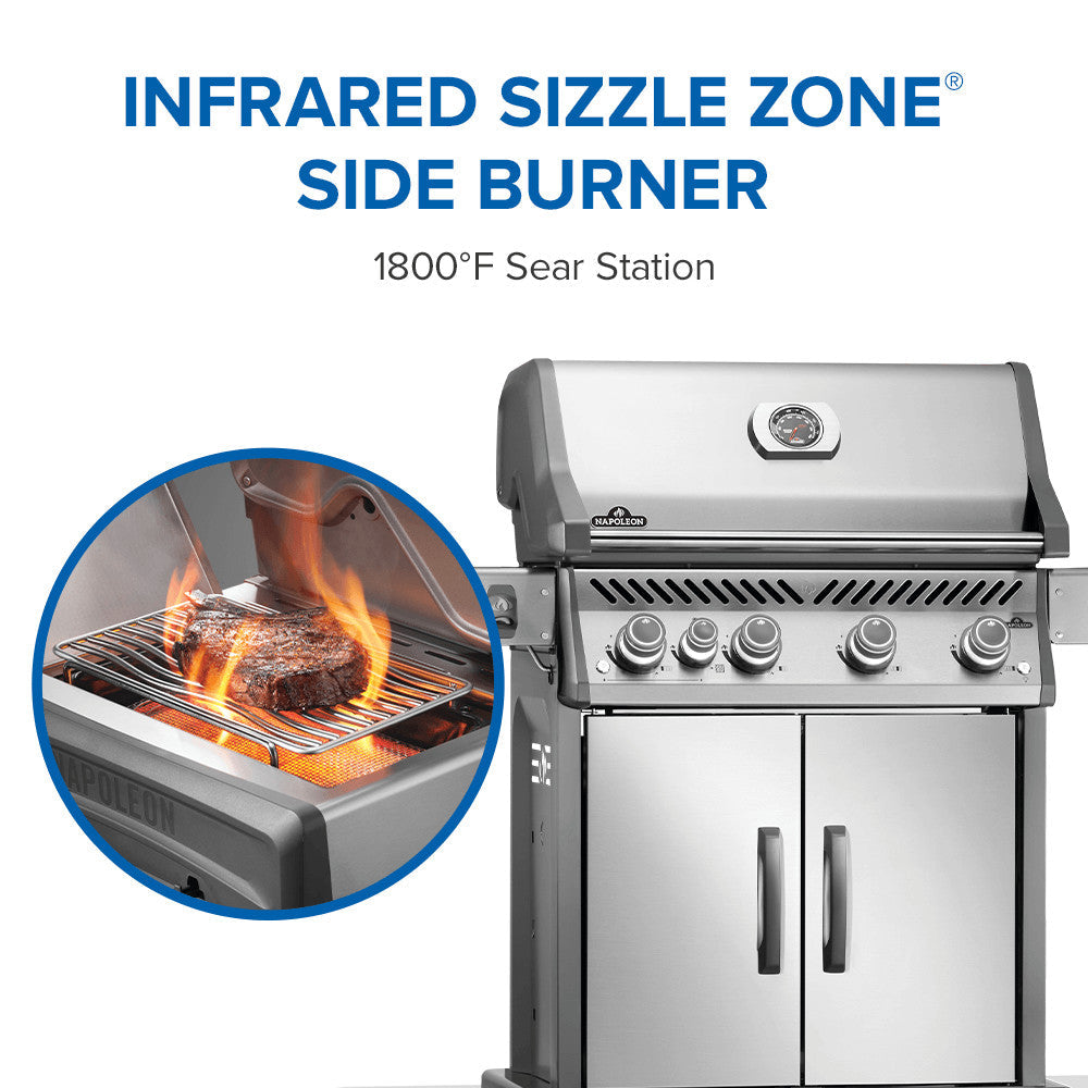 Napoleon Rogue PRO 525 SIB w/ Infrared Side Burner (Stainless) 5-Burner