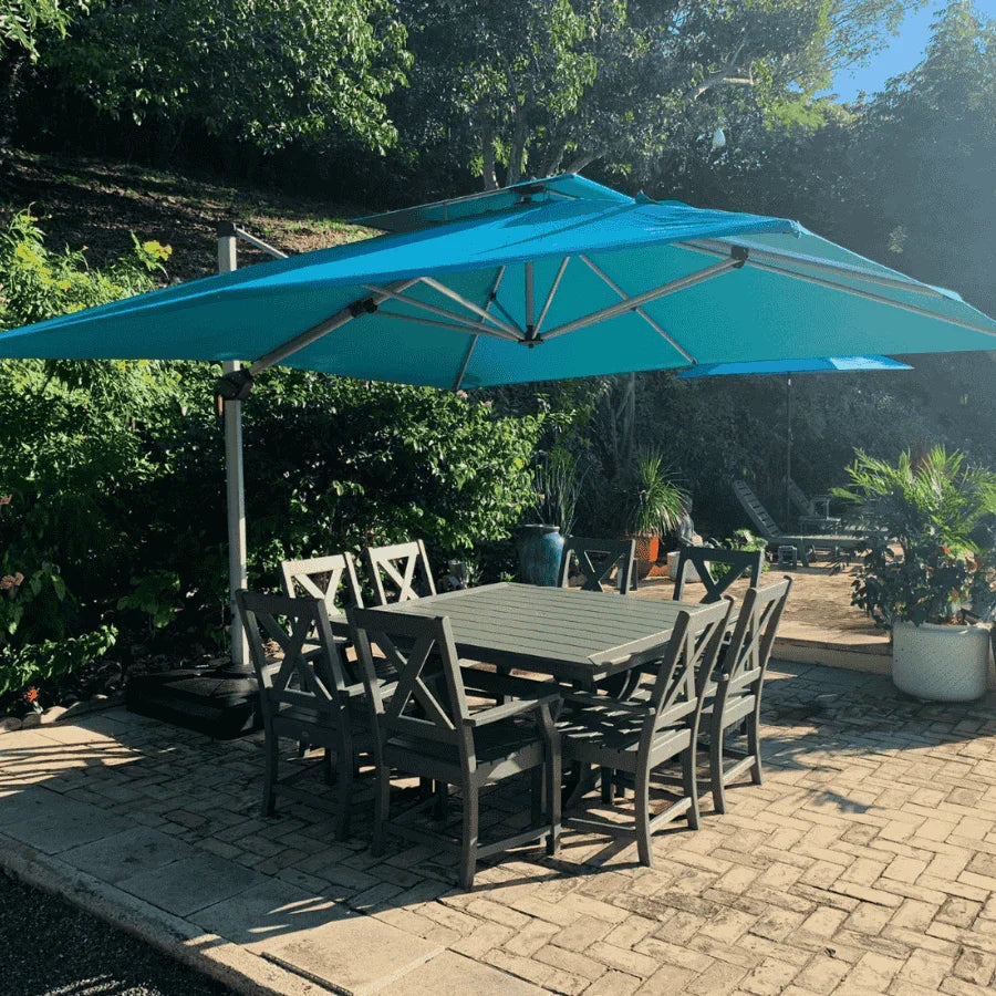 PURPLE LEAF Outdoor Windproof Umbrella, Square Cantilever Umbrella Outside Patio