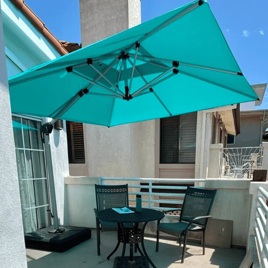 PURPLE LEAF Outdoor Windproof Umbrella, Square Cantilever Umbrella Outside Patio