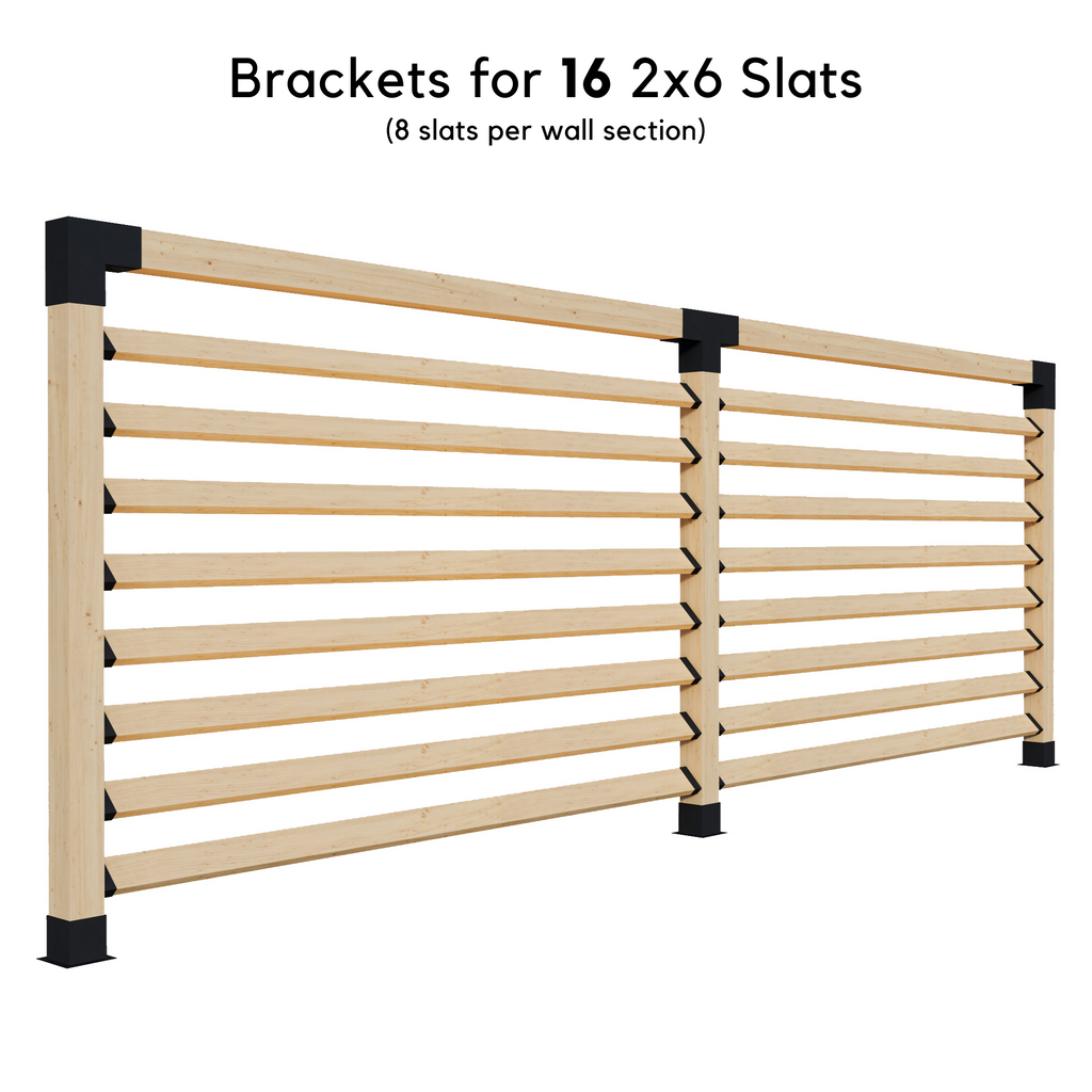 Up to 24' Stand-Alone Backyard Privacy Wall Kit (2 Wall Sections w/ 6x6 Frame)