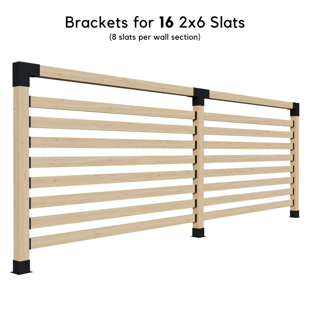 Up to 24' Stand-Alone Backyard Privacy Wall Kit (2 Wall Sections w/ 6x6 Frame)