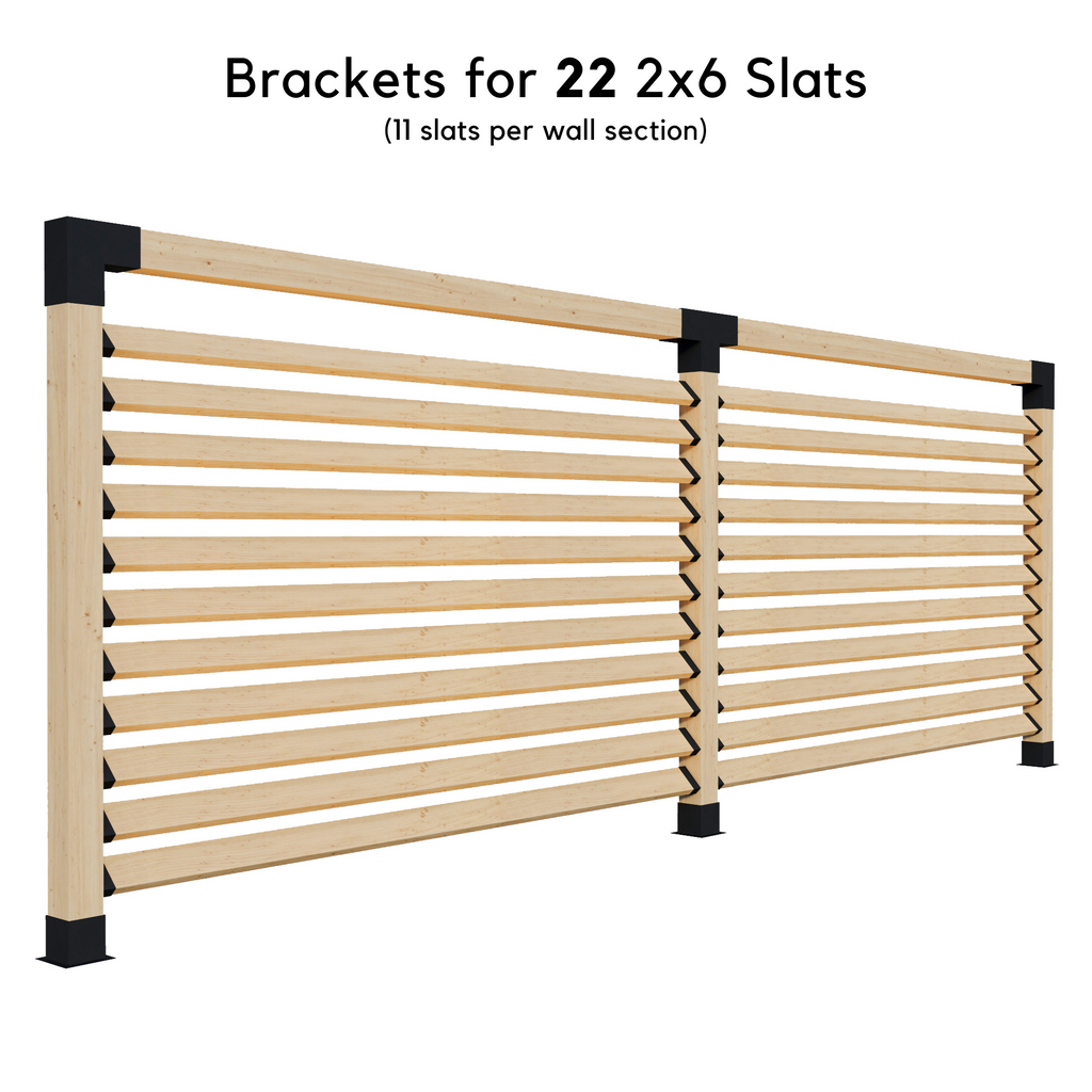Up to 24' Stand-Alone Backyard Privacy Wall Kit (2 Wall Sections w/ 6x6 Frame)
