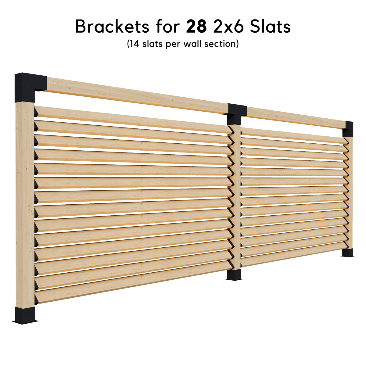 Up to 24' Stand-Alone Backyard Privacy Wall Kit (2 Wall Sections w/ 6x6 Frame)