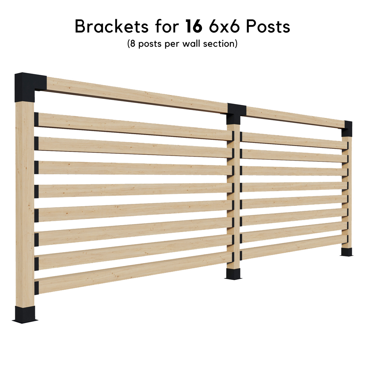 Up to 24' Stand-Alone Backyard Privacy Wall Kit (2 Wall Sections w/ 6x6 Frame)