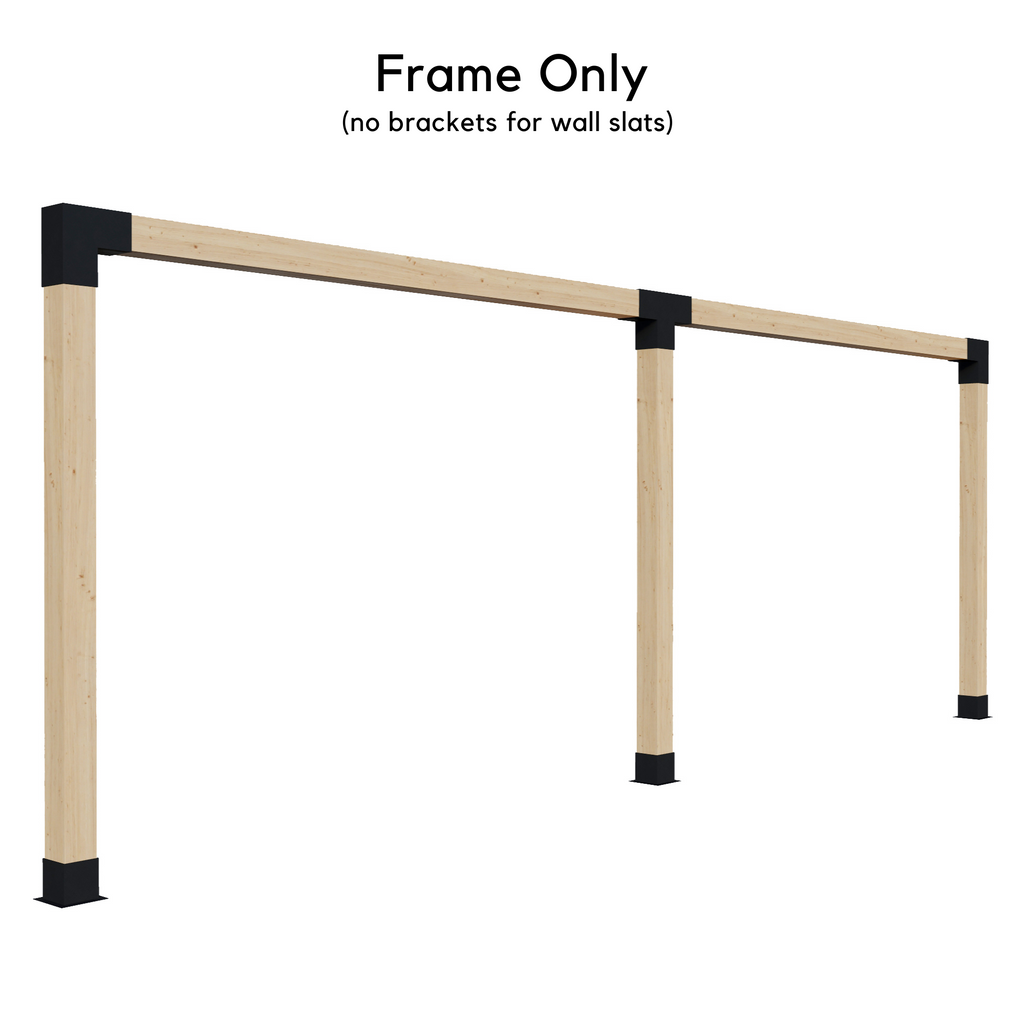 Up to 24' Stand-Alone Backyard Privacy Wall Kit (2 Wall Sections w/ 6x6 Frame)