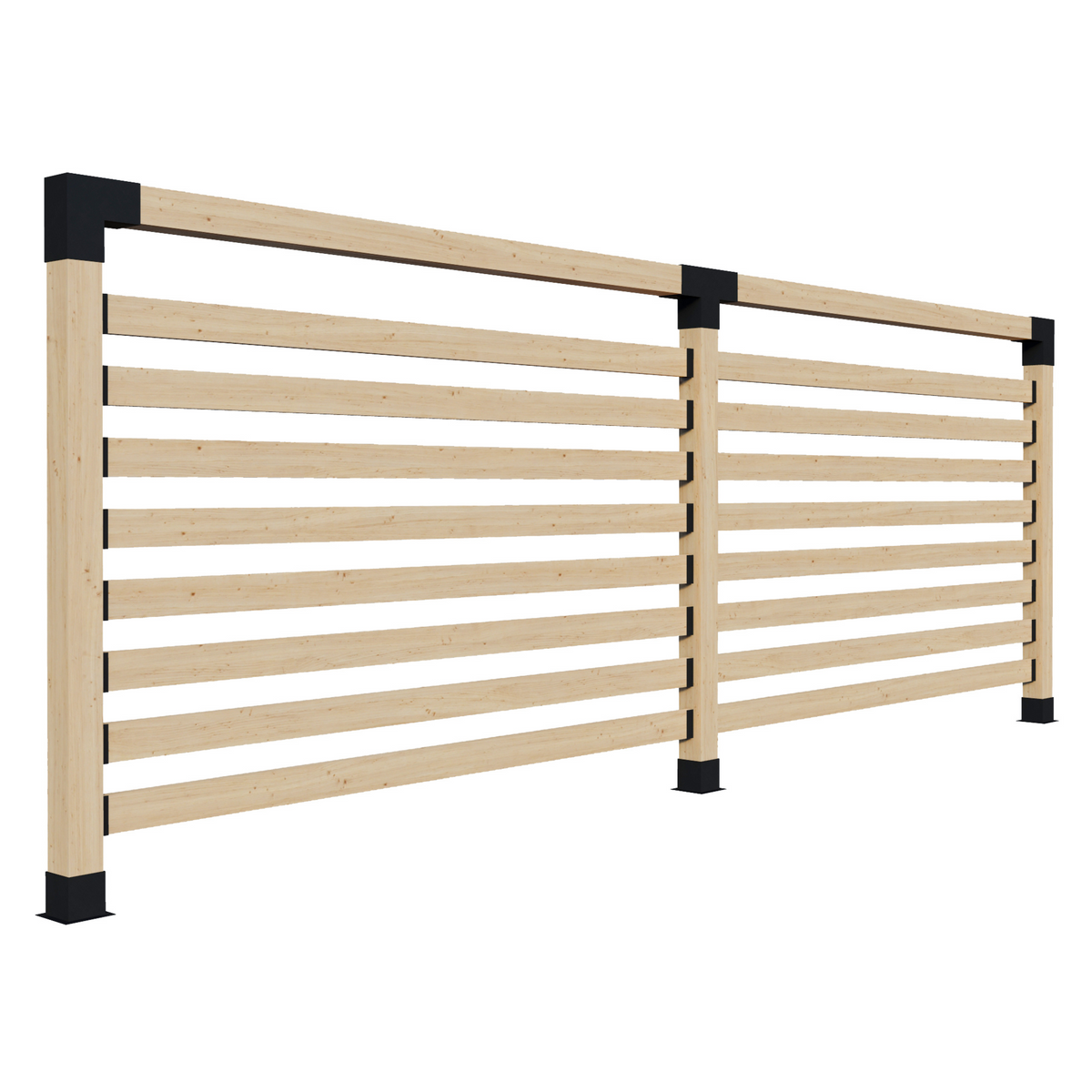 Up to 24' Stand-Alone Backyard Privacy Wall Kit (2 Wall Sections w/ 6x6 Frame)