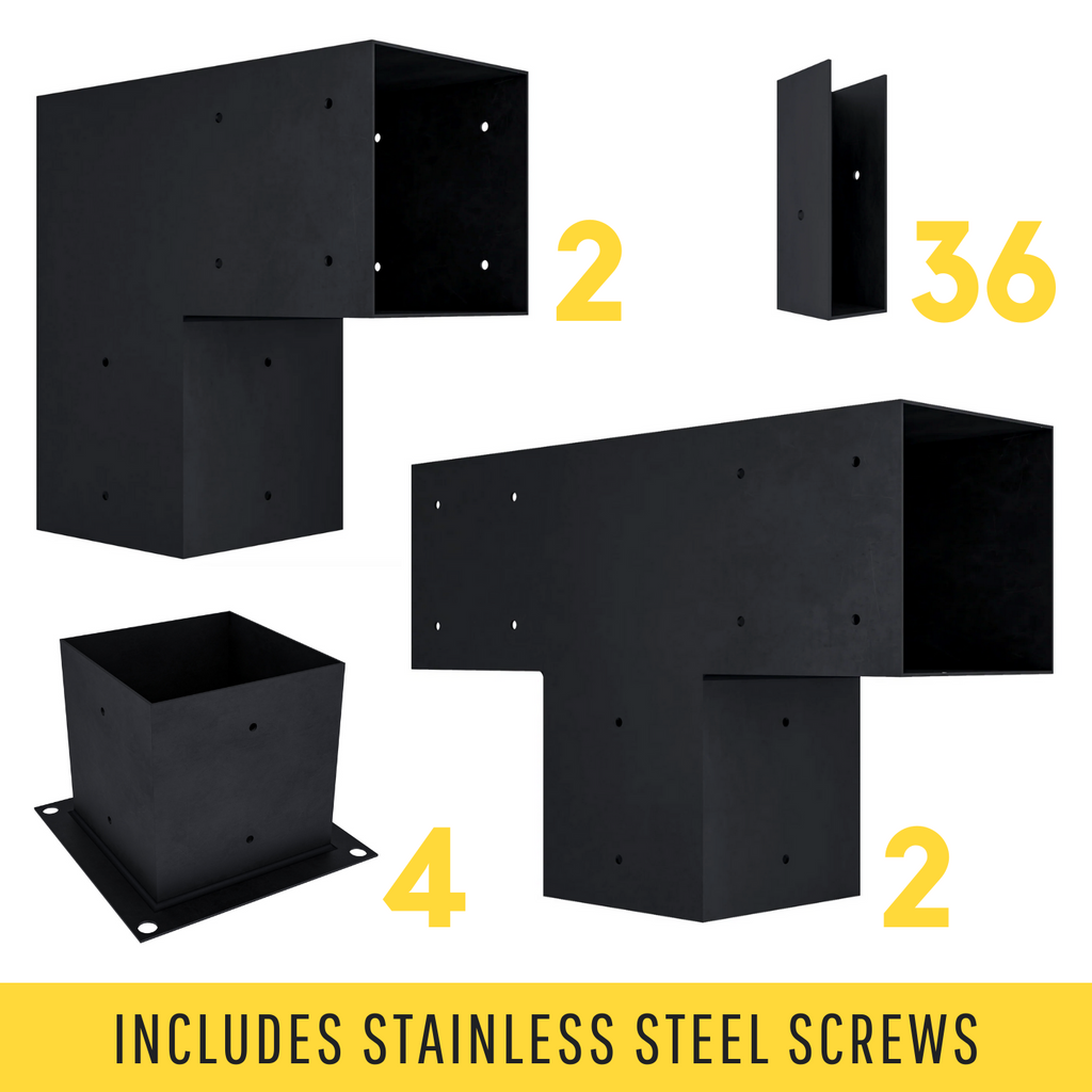 Up to 36' Stand-Alone Backyard Privacy Wall Kit (2 Wall Sections w/ 6x6 Frame)