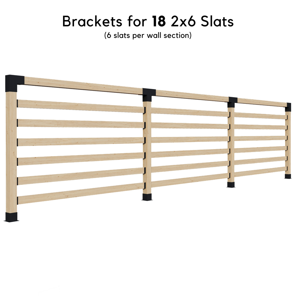 Up to 36' Stand-Alone Backyard Privacy Wall Kit (2 Wall Sections w/ 6x6 Frame)