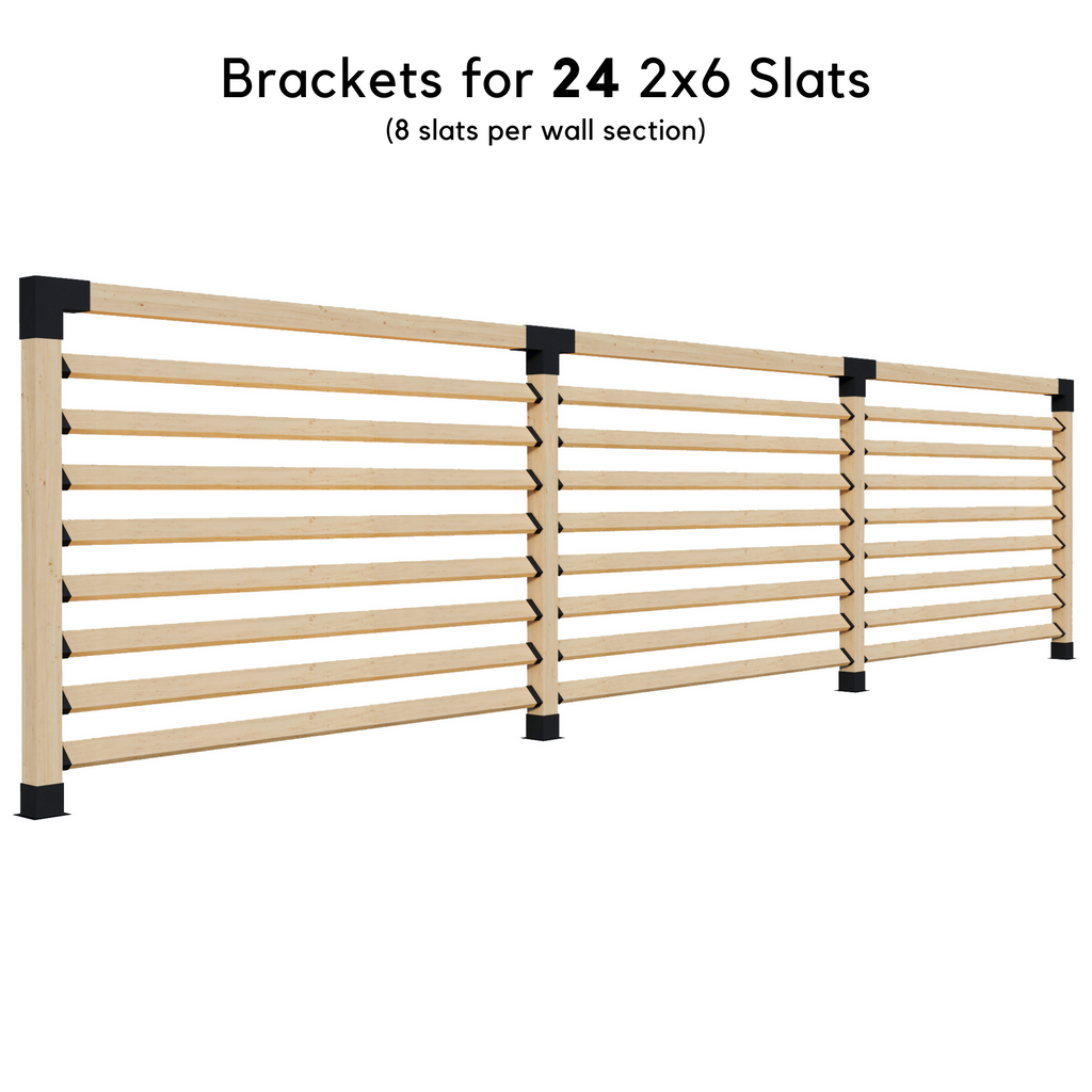 Up to 36' Stand-Alone Backyard Privacy Wall Kit (2 Wall Sections w/ 6x6 Frame)