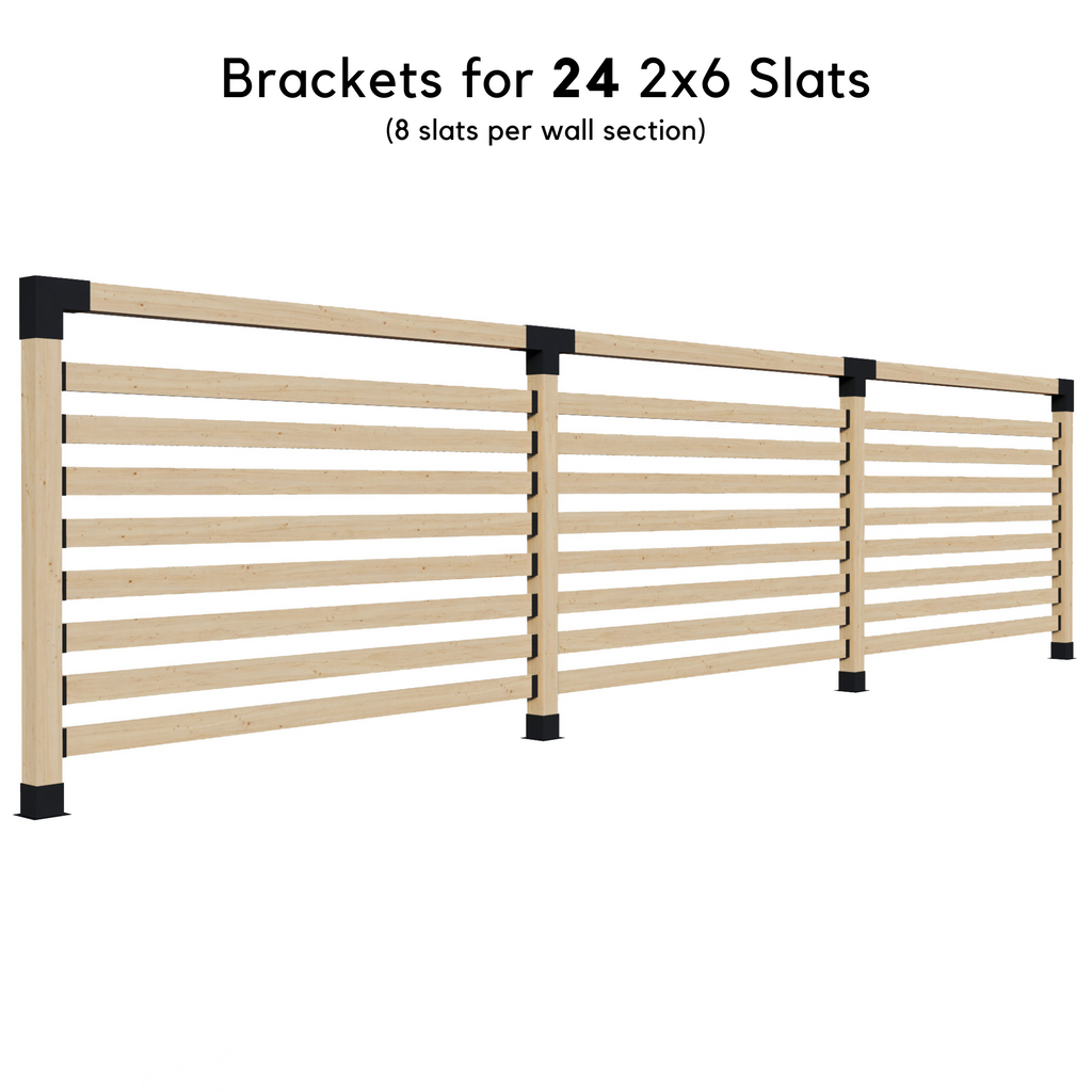 Up to 36' Stand-Alone Backyard Privacy Wall Kit (2 Wall Sections w/ 6x6 Frame)