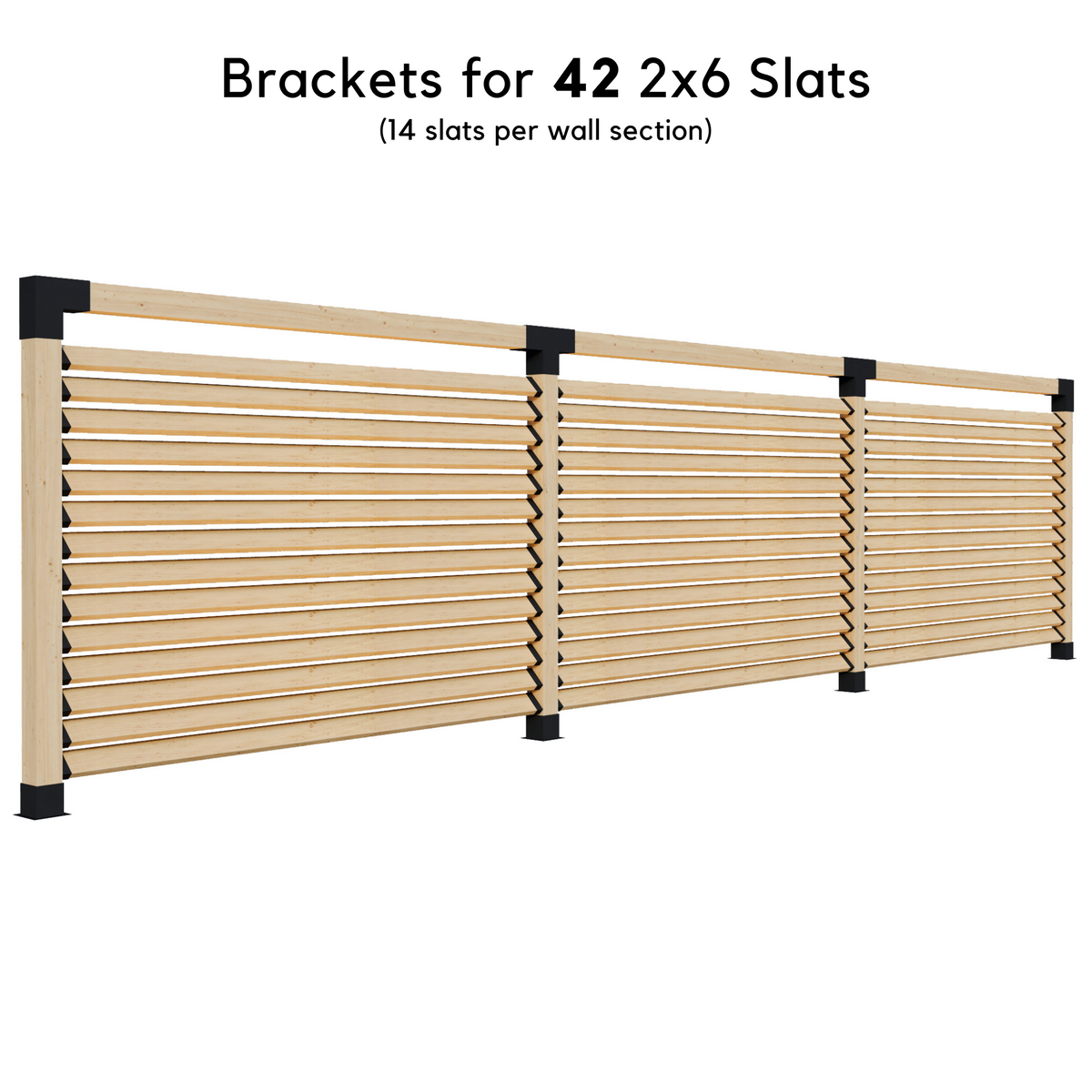 Up to 36' Stand-Alone Backyard Privacy Wall Kit (2 Wall Sections w/ 6x6 Frame)