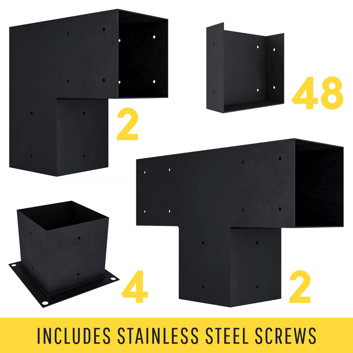 Up to 36' Stand-Alone Backyard Privacy Wall Kit (2 Wall Sections w/ 6x6 Frame)
