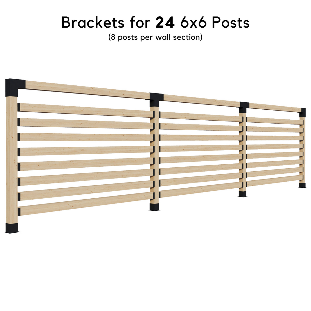 Up to 36' Stand-Alone Backyard Privacy Wall Kit (2 Wall Sections w/ 6x6 Frame)