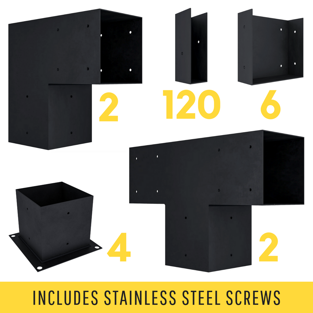 Up to 36' Stand-Alone Backyard Privacy Wall Kit (2 Wall Sections w/ 6x6 Frame)